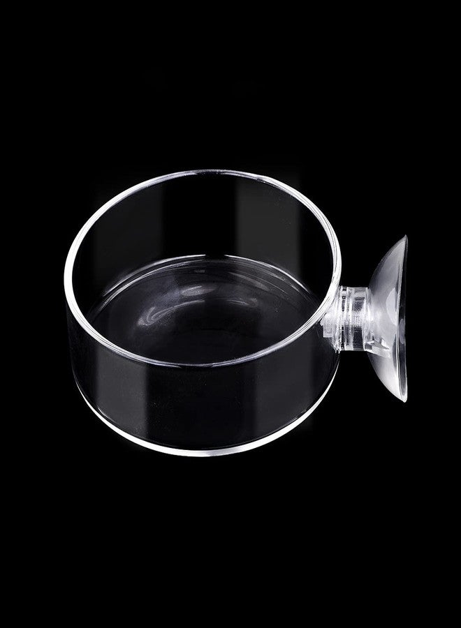 WEAVERBIRD 60mm Aquarium Shrimp Feeder Dish with Suction Glass Fish Tank Feeding Bowls Round Clear Dishes Tray - Image 1